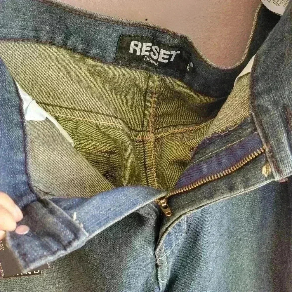 RESET Fashion DENIM Men's Jeans Blue/ Light Wash 40×32 Pockets Straight Classic - Picture 9 of 12